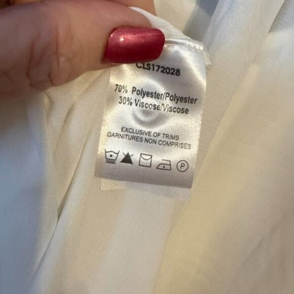 NWT OFFICE/CAREER/NEUTRAL GORGEOUS OFF-WHITE BLOUSE MEDIUM   #CL - Picture 7 of 10